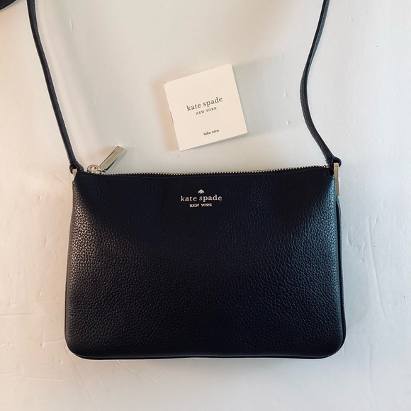 kate spade Handbags - Kate Spade Purse Leila Triple Gusset Crossbody Black Pebbled Leather Medium Bag